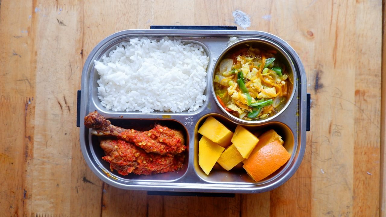 Rainbow Chicken & Rice Bento Lunchbox
