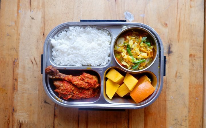 Rainbow Chicken & Rice Bento Lunchbox